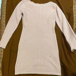 small to medium light pink soft knee length top dress cashmere knit non itchy